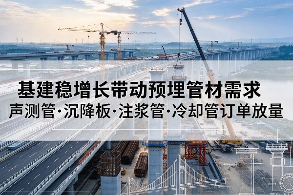 碧江基建稳增长带动预埋监测管材需求，声测管、沉降板、注浆管订单持续放量